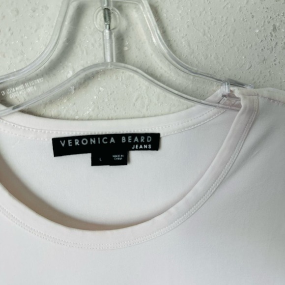 Veronica Beard Noha Ruffle Color Block T Shirt Dress - Picture 4 of 5